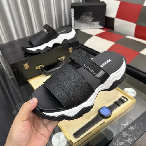 Wholesale Dsquared Slippers For Men #1442965 $76.00 USD, Wholesale Quality Replica Dsquared Slippers