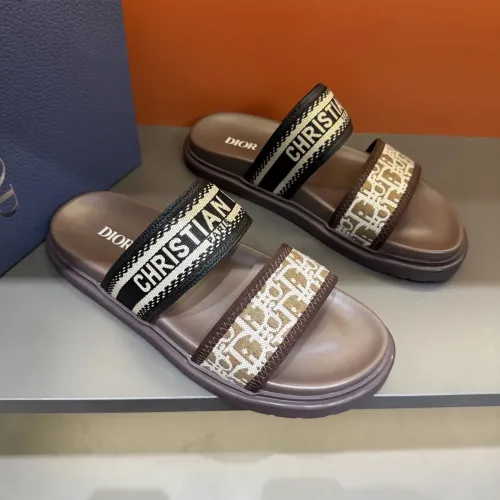 Replica Christian Dior Slippers For Men #1442971 $60.00 USD for Wholesale