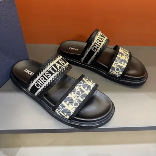 Replica Christian Dior Slippers For Men #1442972 $60.00 USD for Wholesale