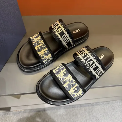 Replica Christian Dior Slippers For Men #1442972 $60.00 USD for Wholesale