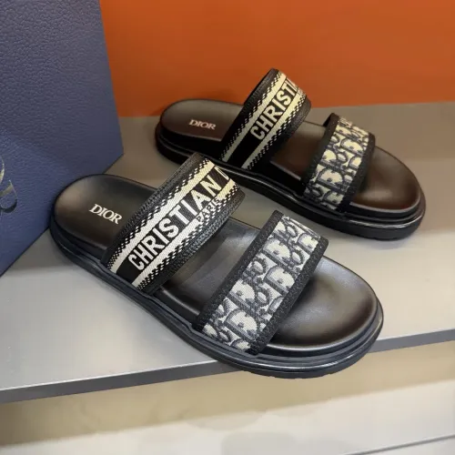 Replica Christian Dior Slippers For Men #1442973 $60.00 USD for Wholesale