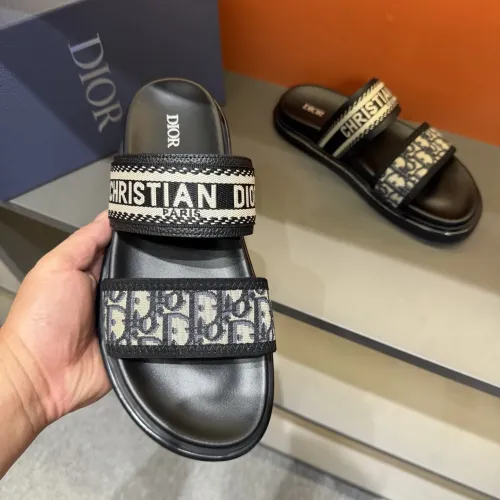 Replica Christian Dior Slippers For Men #1442973 $60.00 USD for Wholesale