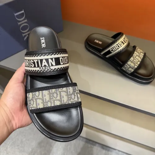 Replica Christian Dior Slippers For Men #1442975 $60.00 USD for Wholesale