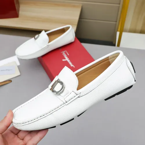 Replica Salvatore Ferragamo Leather Shoes For Men #1442976 $82.00 USD for Wholesale