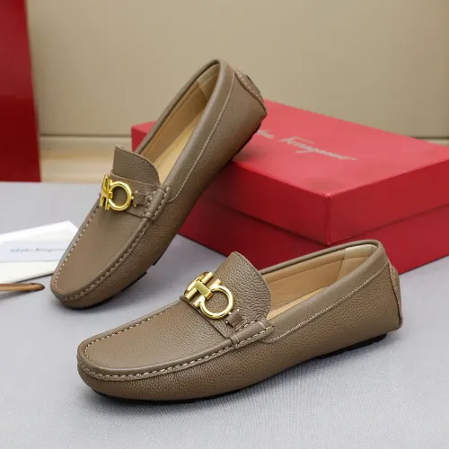 Replica Salvatore Ferragamo Leather Shoes For Men #1442979 $82.00 USD for Wholesale