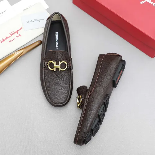 Wholesale Salvatore Ferragamo Leather Shoes For Men #1442980 $82.00 USD, Wholesale Quality Replica Salvatore Ferragamo Leather Shoes