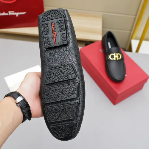 Replica Salvatore Ferragamo Leather Shoes For Men #1442981 $82.00 USD for Wholesale