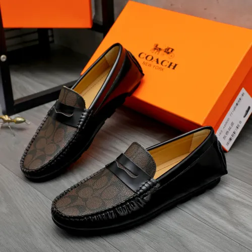 Wholesale Coach Leather Shoes For Men #1443025 $80.00 USD, Wholesale Quality Replica Coach Leather Shoes