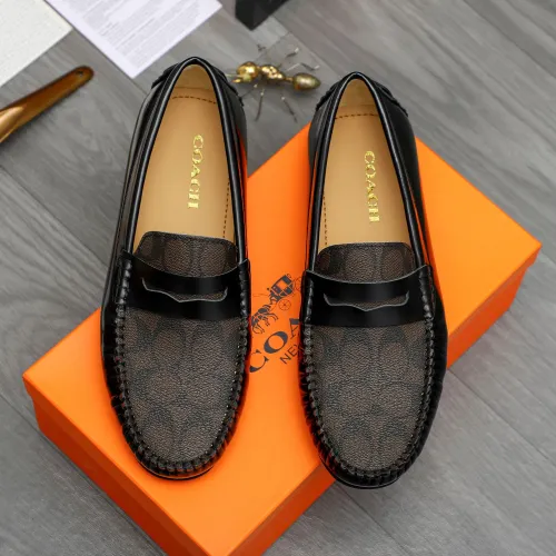 Replica Coach Leather Shoes For Men #1443025 $80.00 USD for Wholesale