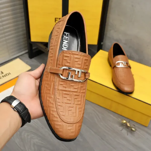 Replica Fendi Leather Shoes For Men #1443029 $122.00 USD for Wholesale