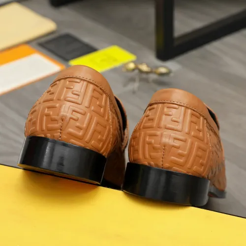 Replica Fendi Leather Shoes For Men #1443029 $122.00 USD for Wholesale