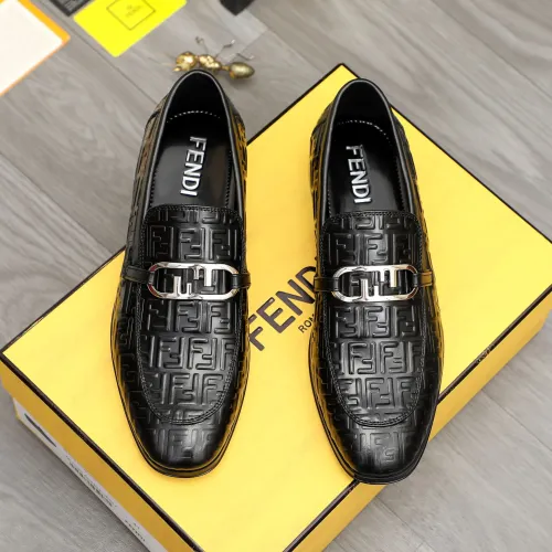 Replica Fendi Leather Shoes For Men #1443033 $122.00 USD for Wholesale