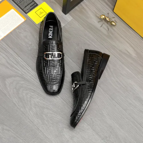Replica Fendi Leather Shoes For Men #1443033 $122.00 USD for Wholesale