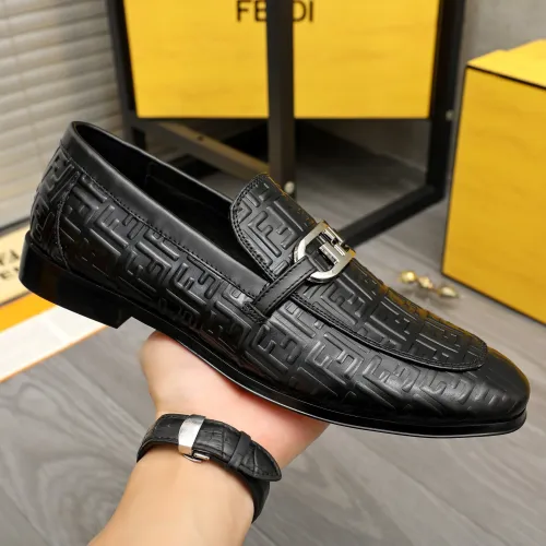 Replica Fendi Leather Shoes For Men #1443033 $122.00 USD for Wholesale