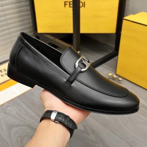 Replica Fendi Leather Shoes For Men #1443072 $122.00 USD for Wholesale