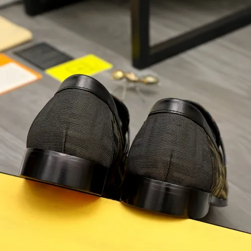 Replica Fendi Leather Shoes For Men #1443073 $122.00 USD for Wholesale
