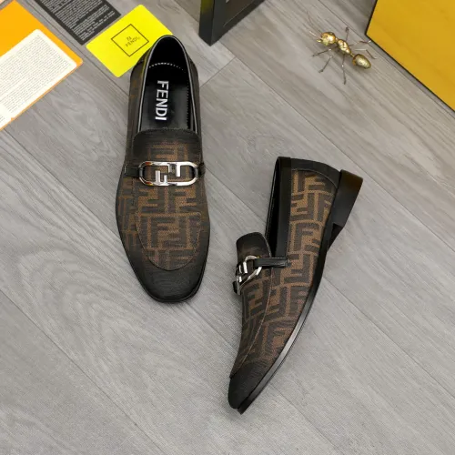 Replica Fendi Leather Shoes For Men #1443074 $122.00 USD for Wholesale