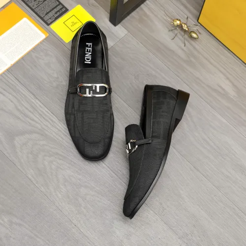 Replica Fendi Leather Shoes For Men #1443075 $122.00 USD for Wholesale