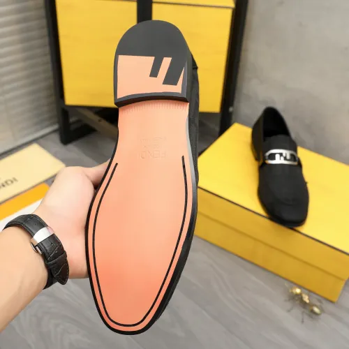 Replica Fendi Leather Shoes For Men #1443075 $122.00 USD for Wholesale