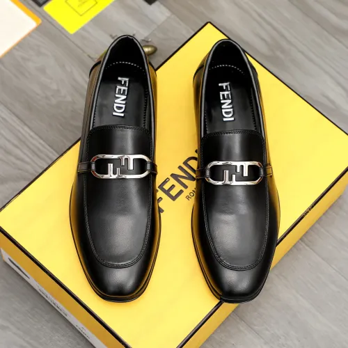 Replica Fendi Leather Shoes For Men #1443076 $122.00 USD for Wholesale