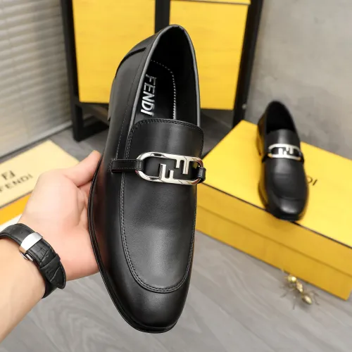 Replica Fendi Leather Shoes For Men #1443076 $122.00 USD for Wholesale