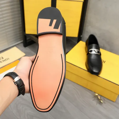 Replica Fendi Leather Shoes For Men #1443076 $122.00 USD for Wholesale