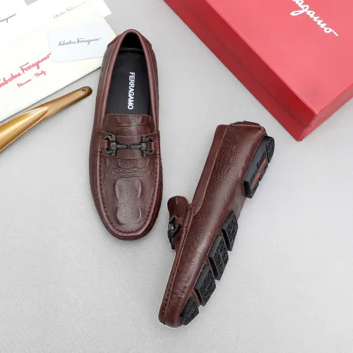 Wholesale Salvatore Ferragamo Leather Shoes For Men #1443104 $80.00 USD, Wholesale Quality Replica Salvatore Ferragamo Leather Shoes