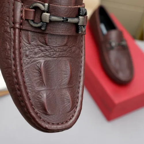 Replica Salvatore Ferragamo Leather Shoes For Men #1443104 $80.00 USD for Wholesale