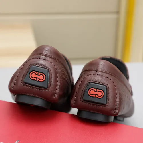 Replica Salvatore Ferragamo Leather Shoes For Men #1443104 $80.00 USD for Wholesale