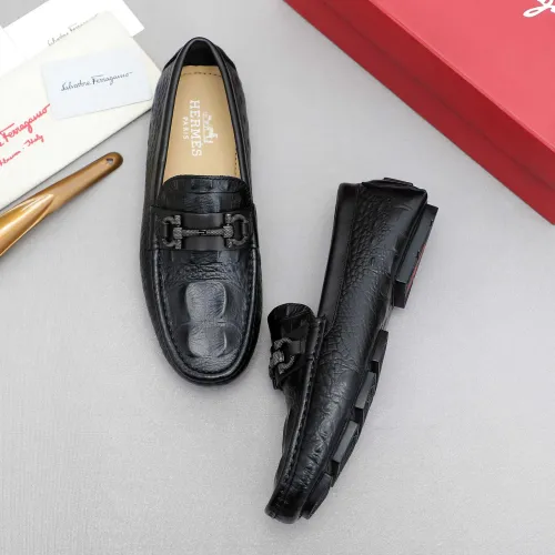 Wholesale Salvatore Ferragamo Leather Shoes For Men #1443105 $80.00 USD, Wholesale Quality Replica Salvatore Ferragamo Leather Shoes