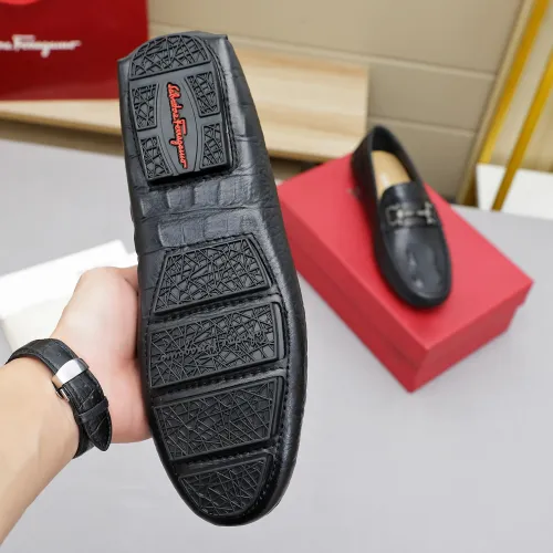 Replica Salvatore Ferragamo Leather Shoes For Men #1443105 $80.00 USD for Wholesale