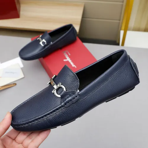 Replica Salvatore Ferragamo Leather Shoes For Men #1443110 $80.00 USD for Wholesale