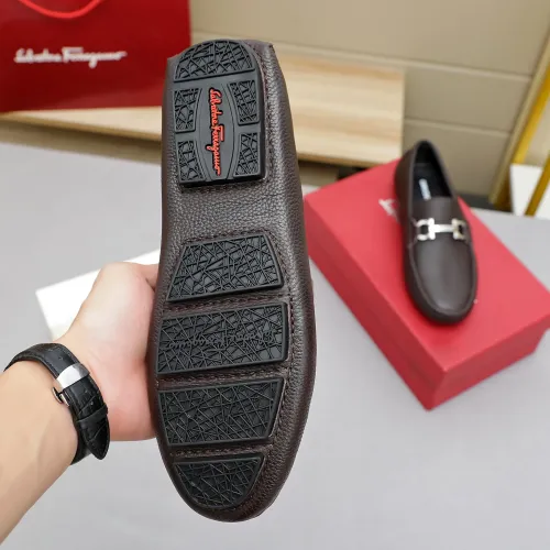 Replica Salvatore Ferragamo Leather Shoes For Men #1443111 $80.00 USD for Wholesale
