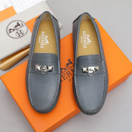 Wholesale Hermes Leather Shoes For Men #1443113 $80.00 USD, Wholesale Quality Replica Hermes Leather Shoes