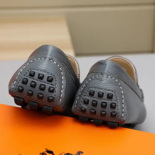 Replica Hermes Leather Shoes For Men #1443113 $80.00 USD for Wholesale