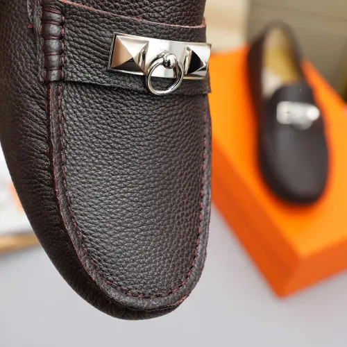 Replica Hermes Leather Shoes For Men #1443114 $80.00 USD for Wholesale