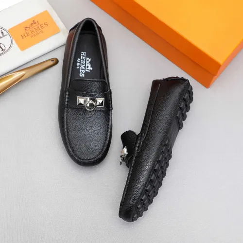 Replica Hermes Leather Shoes For Men #1443115 $80.00 USD for Wholesale