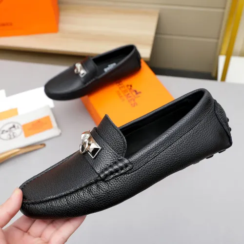 Replica Hermes Leather Shoes For Men #1443115 $80.00 USD for Wholesale