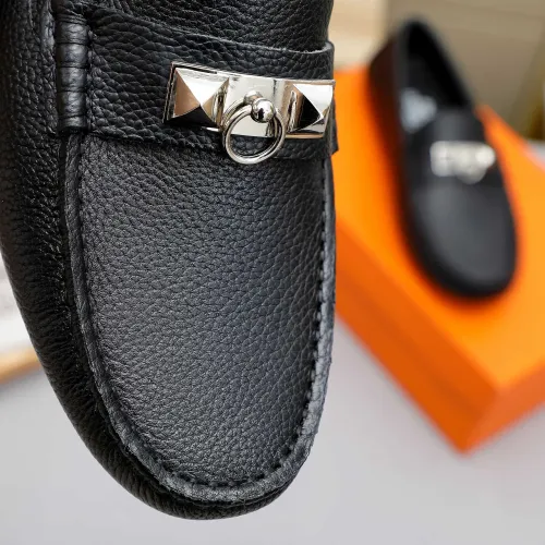 Replica Hermes Leather Shoes For Men #1443115 $80.00 USD for Wholesale