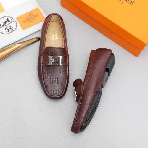 Replica Hermes Leather Shoes For Men #1443118 $80.00 USD for Wholesale