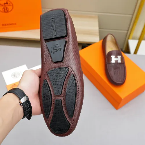 Replica Hermes Leather Shoes For Men #1443118 $80.00 USD for Wholesale