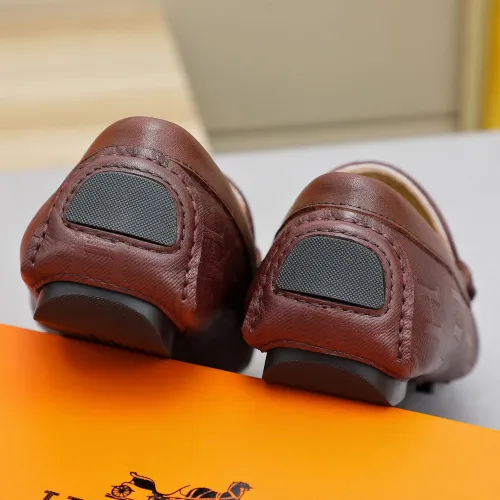 Replica Hermes Leather Shoes For Men #1443118 $80.00 USD for Wholesale