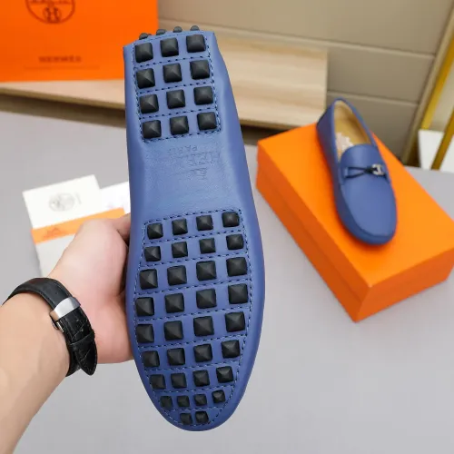 Replica Hermes Leather Shoes For Men #1443122 $80.00 USD for Wholesale