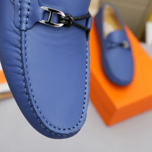 Replica Hermes Leather Shoes For Men #1443122 $80.00 USD for Wholesale