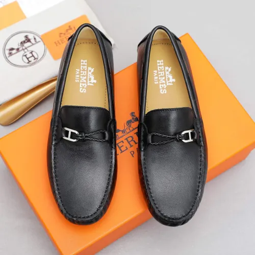 Wholesale Hermes Leather Shoes For Men #1443123 $80.00 USD, Wholesale Quality Replica Hermes Leather Shoes