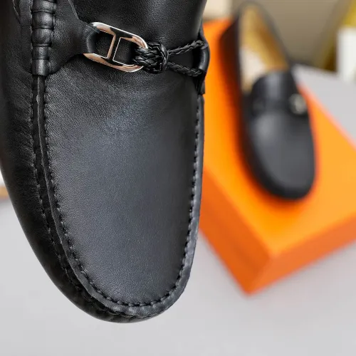 Replica Hermes Leather Shoes For Men #1443123 $80.00 USD for Wholesale