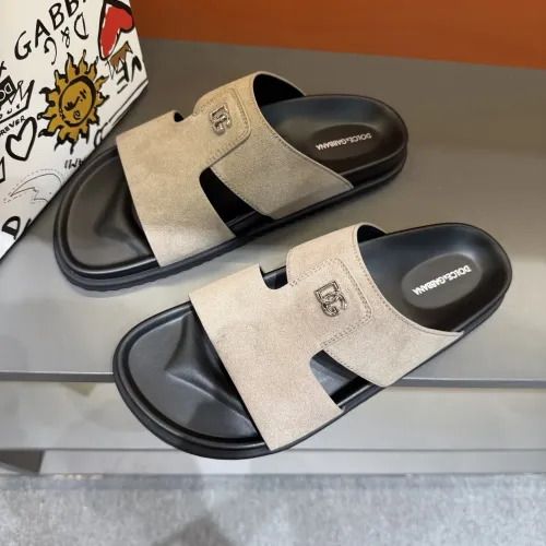 Replica Dolce & Gabbana D&G Slippers For Men #1443133 $52.00 USD for Wholesale