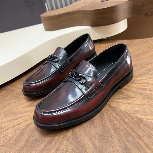 Wholesale Valentino Leather Shoes For Men #1443241 $132.00 USD, Wholesale Quality Replica Valentino Leather Shoes