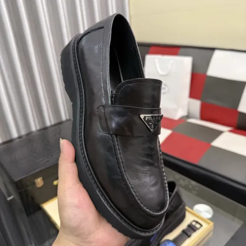 Replica Prada Leather Shoes For Men #1443339 $115.00 USD for Wholesale