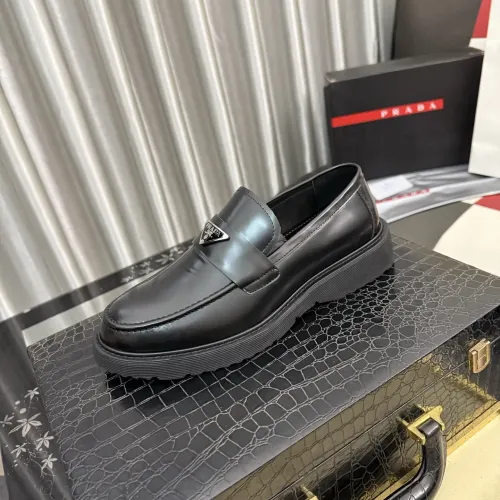Replica Prada Leather Shoes For Men #1443340 $115.00 USD for Wholesale